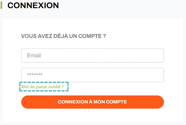 plomberie pro mot de passe oublié